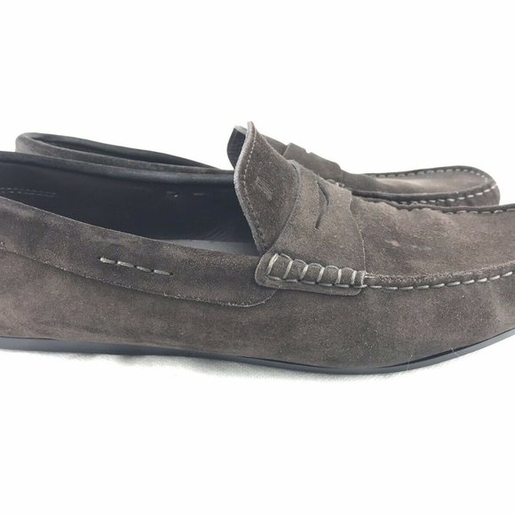 TODS Gommino Penny Loafers Men 8.5 Suede Brown - Picture 5 of 8